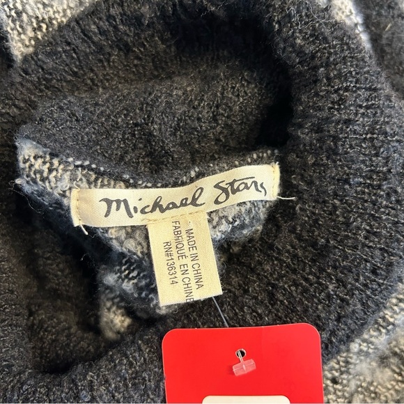 *NWT* Michael Stars from Evereve Black and White Even Better Poncho, One Size - Picture 8 of 11